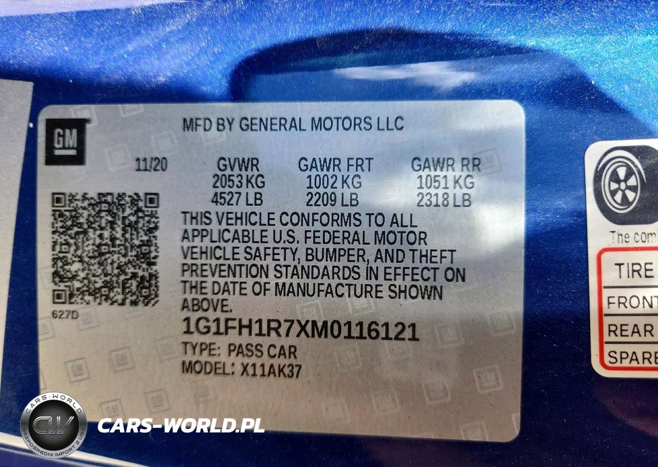 2021 Chevrolet Camaro Ss VIN:1G1FH1R7XM0116121 - 12