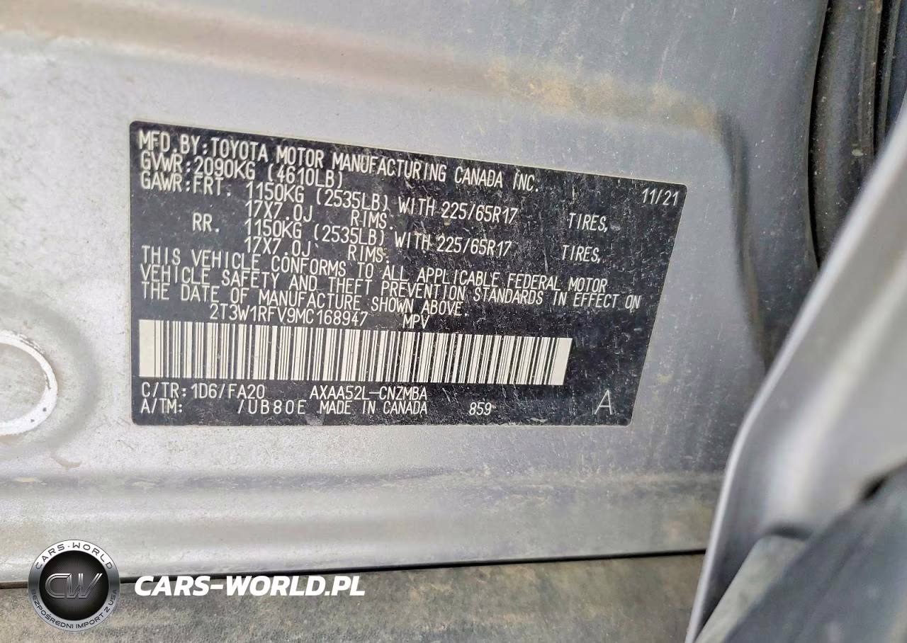 2021 Toyota Rav4 Xle VIN:2T3W1RFV9MC168947 - 13