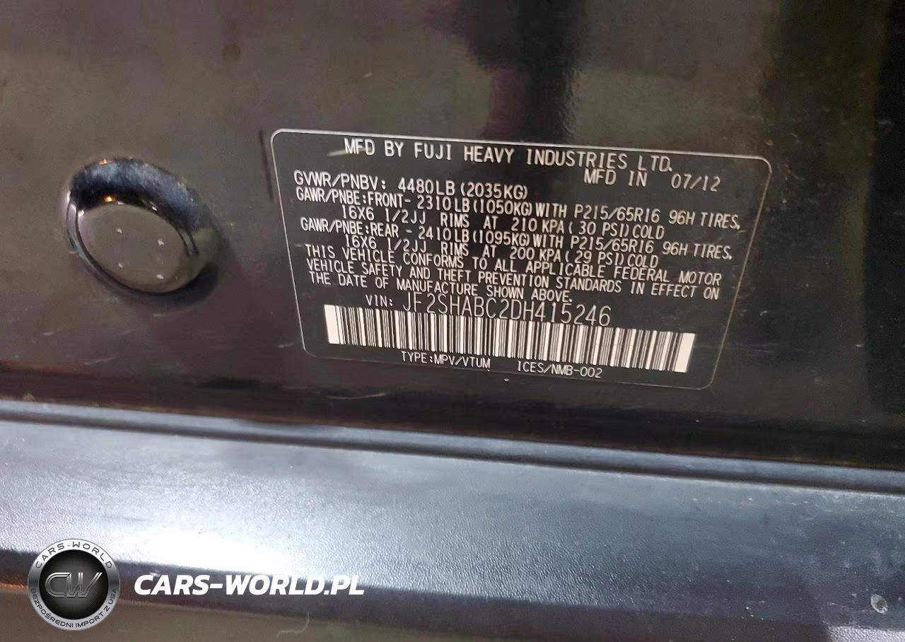 2013 Subaru Forester 2.5X VIN:JF2SHABC2DH415246 - 13