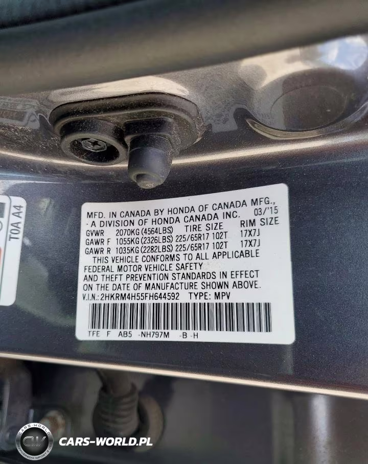 2015 Honda Cr-V Ex VIN:2HKRM4H55FH644592 - 13