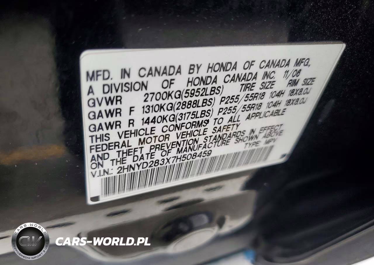2007 Acura Mdx Technology VIN:2HNYD283X7H508459 - 13