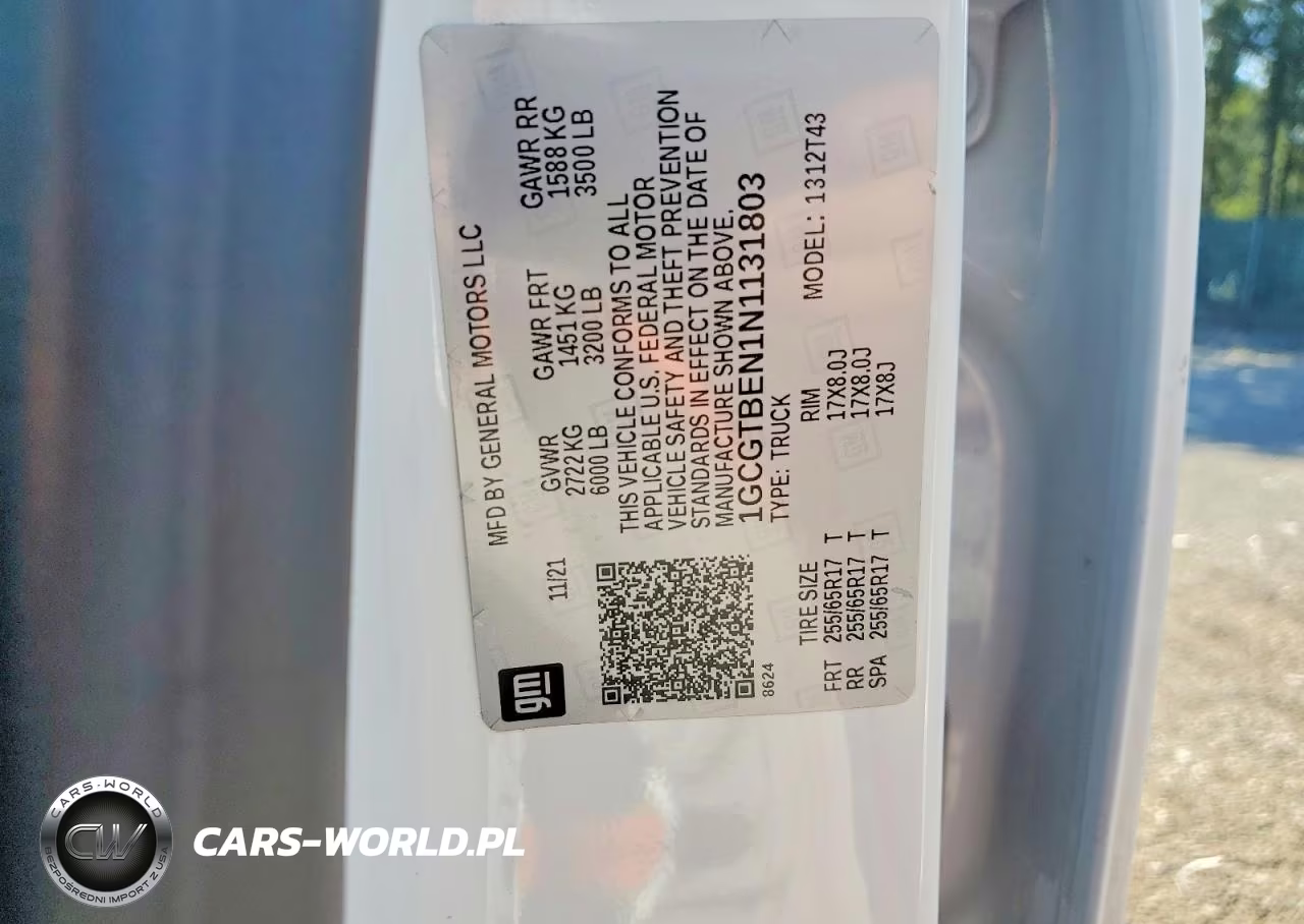 2022 Chevrolet Colorado VIN:1GCGTBEN1N1131803 - 12