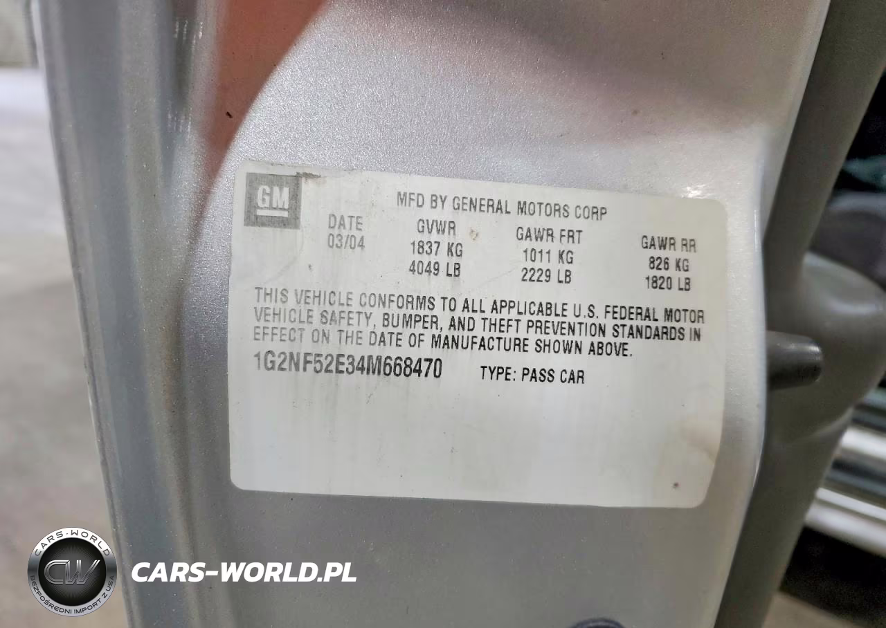 2004 Pontiac Grand Am Se1 VIN:1G2NF52E34M668470 - 12