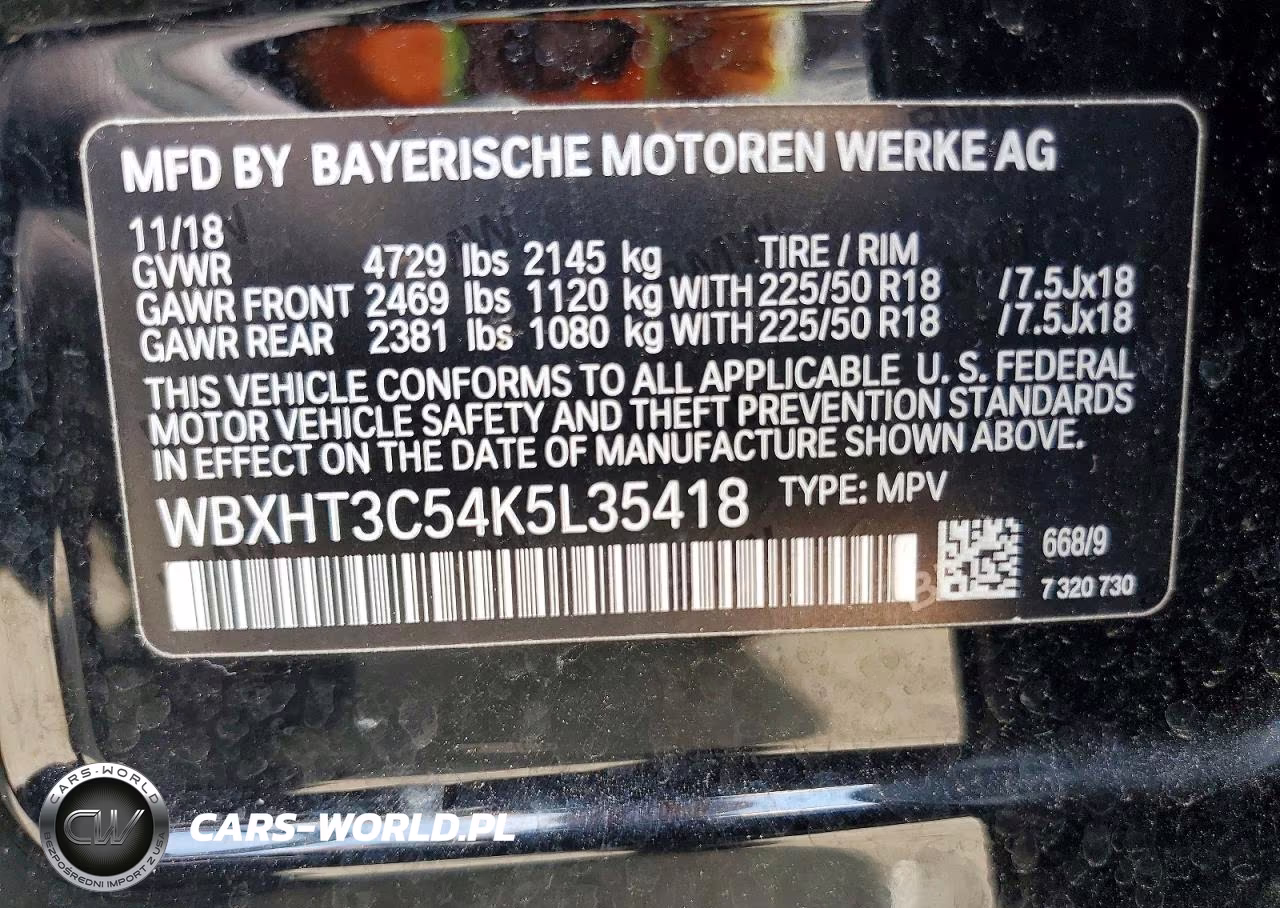 2019 BMW X1 xDrive28I VIN:WBXHT3C54K5L35418 - 12