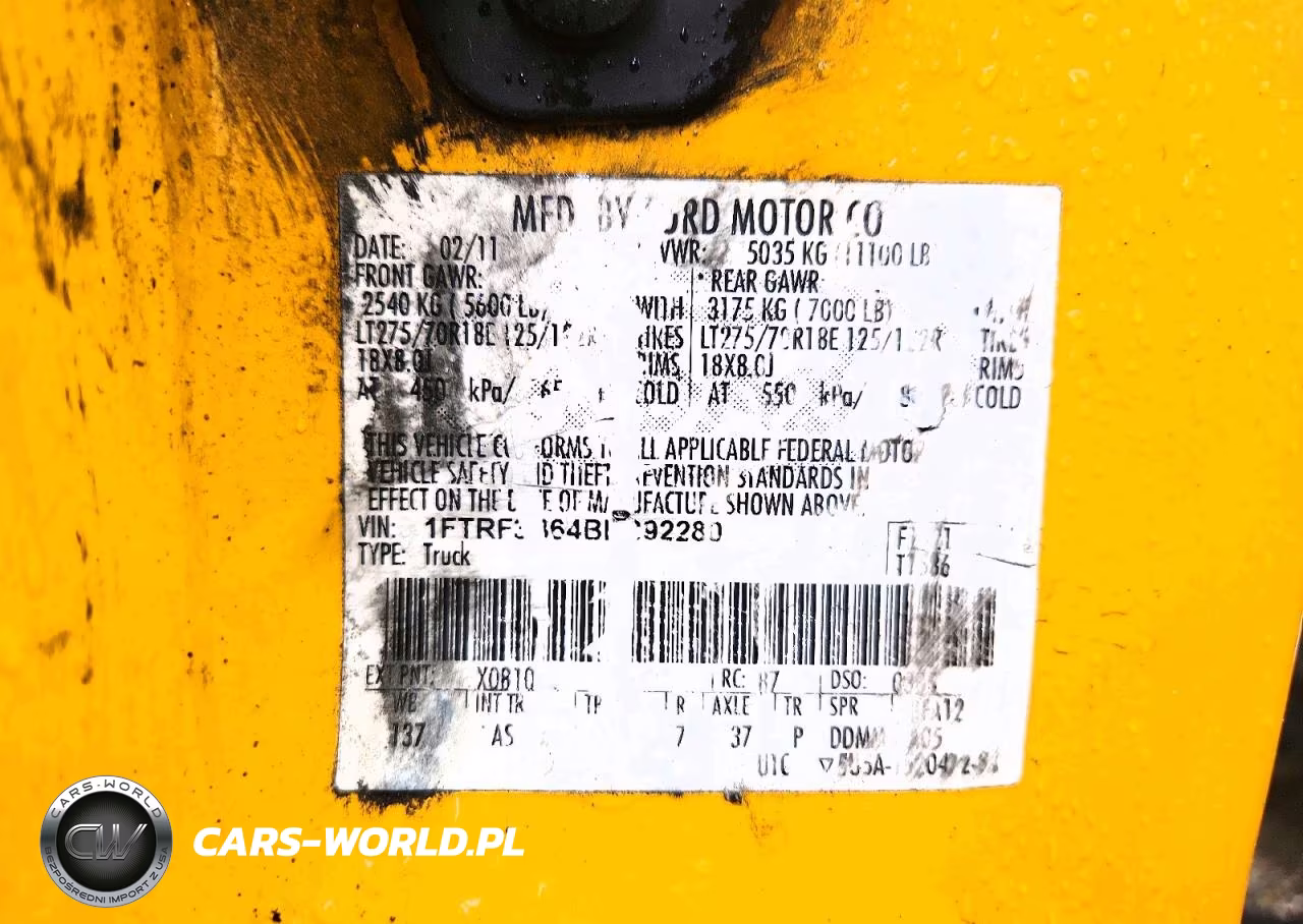 2011 Ford F350 Super Duty VIN:1FTRF3B64BEB92280 - 10