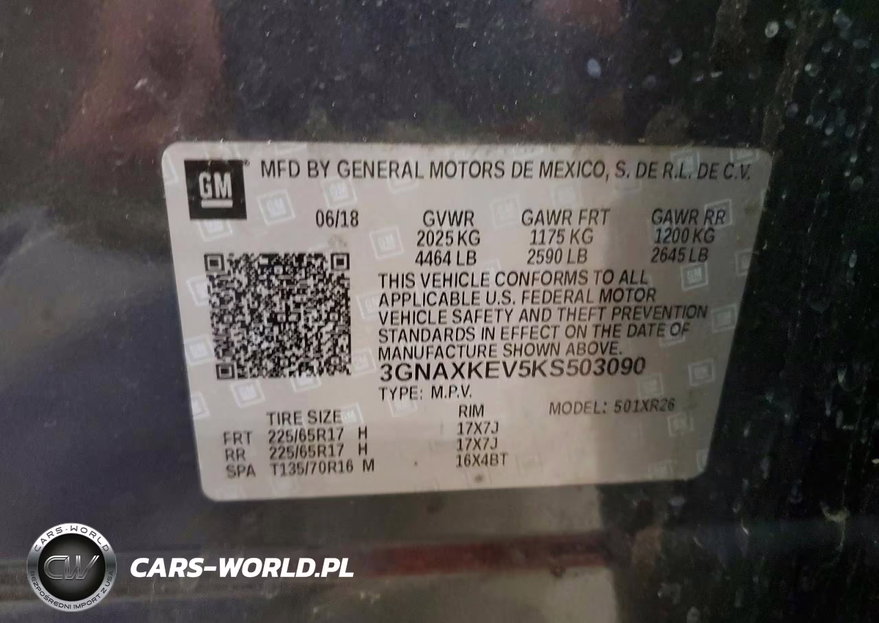 2019 Chevrolet Equinox Lt VIN:3GNAXKEV5KS503090 - 14
