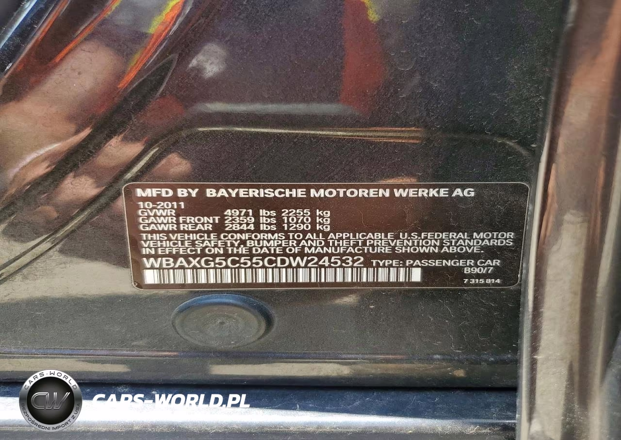 2012 BMW 528 I VIN:WBAXG5C55CDW24532 - 12