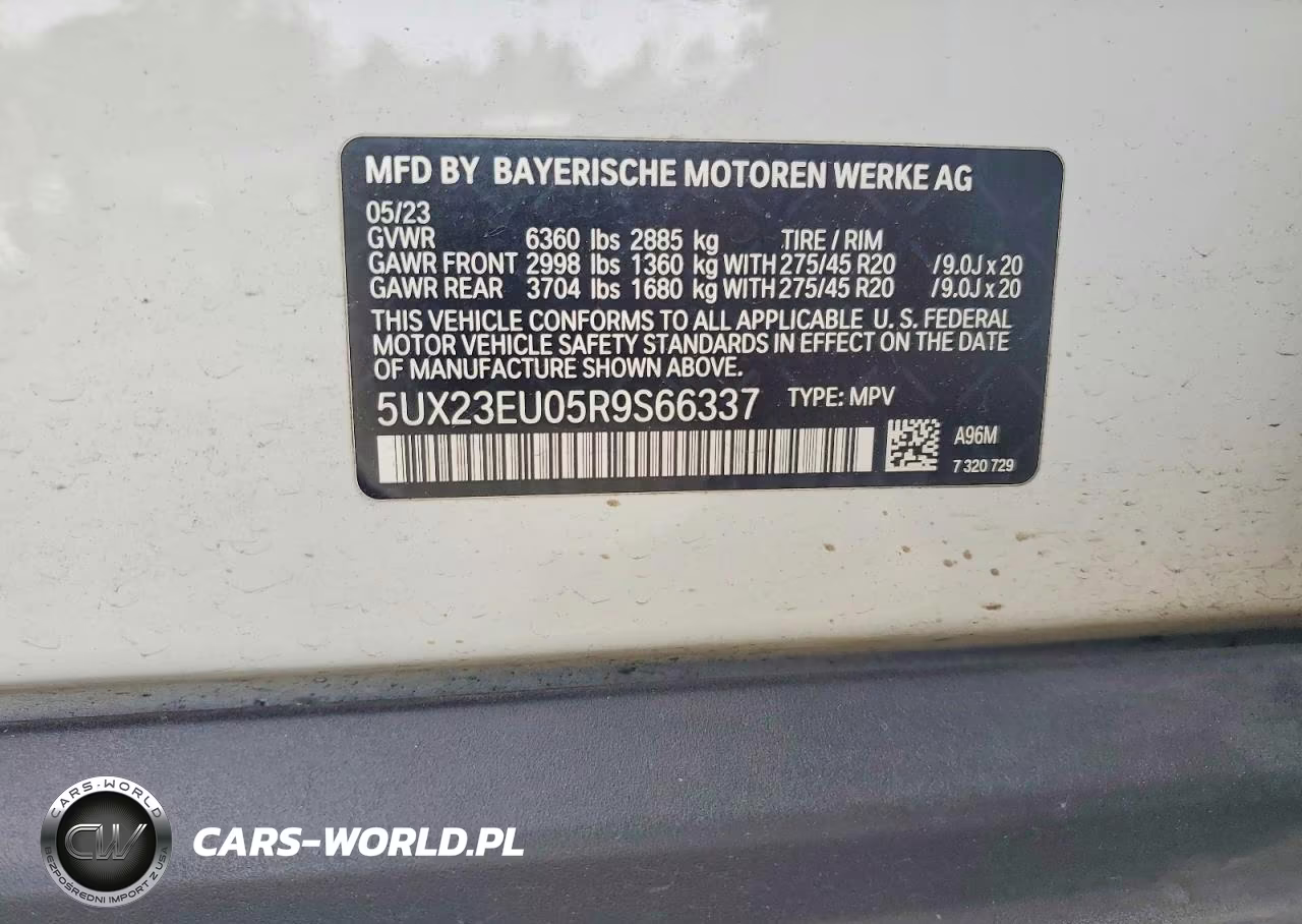 2024 BMW X5 xDrive40I VIN:5UX23EU05R9S66337 - 13