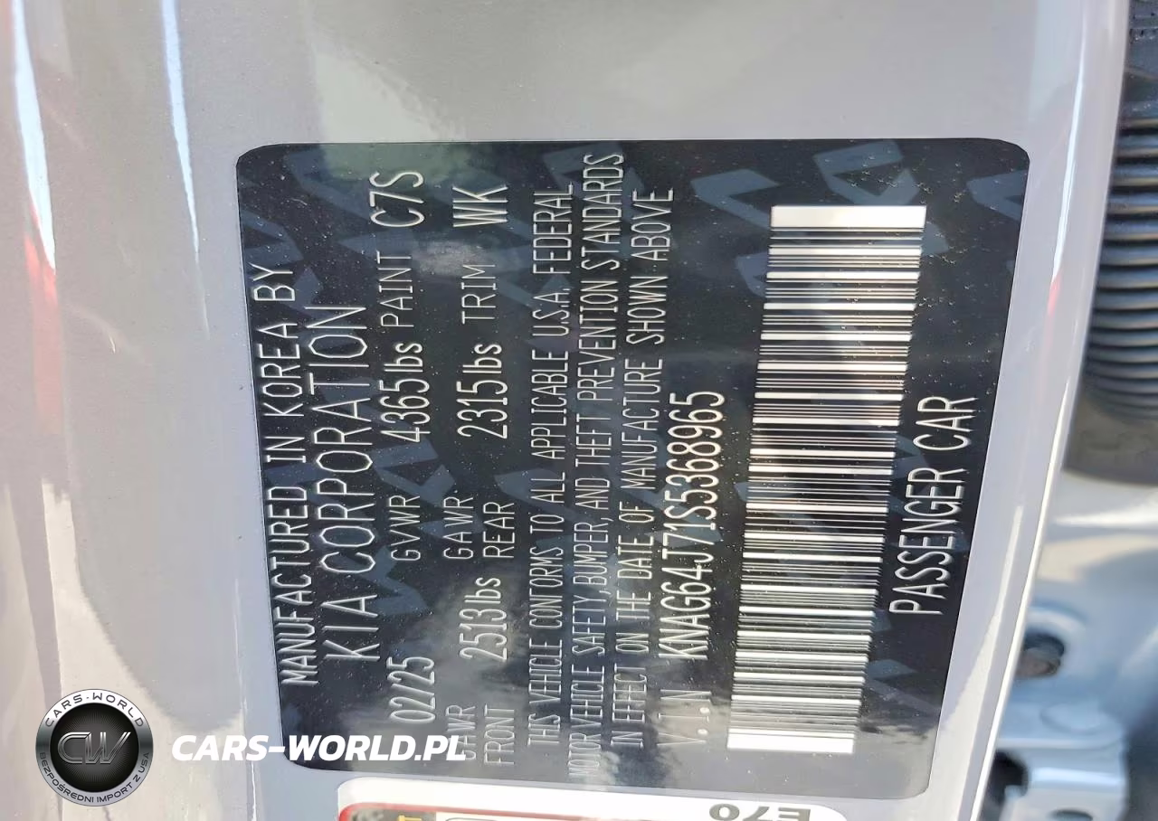 2025 Kia K5 Gt Line VIN:KNAG64J71S5368965 - 12