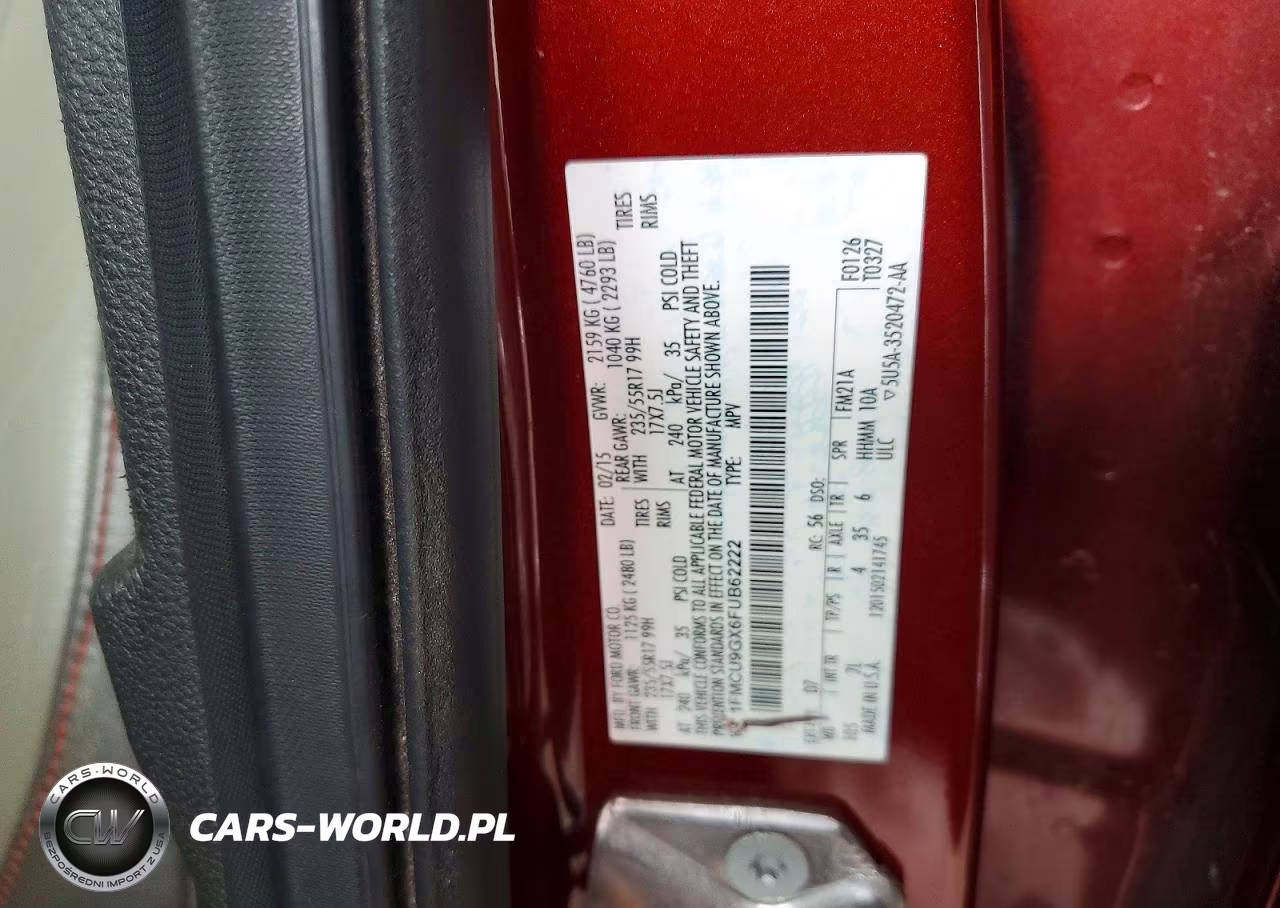 2015 Ford Escape Se VIN:1FMCU9GX6FUB62222 - 13