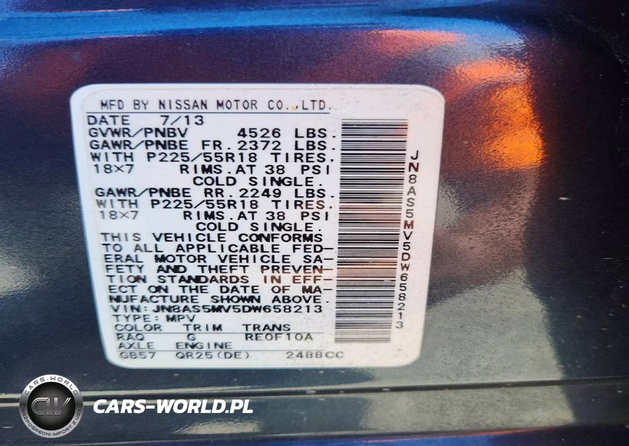 2013 Nissan Rogue S VIN:JN8AS5MV5DW658213 - 13