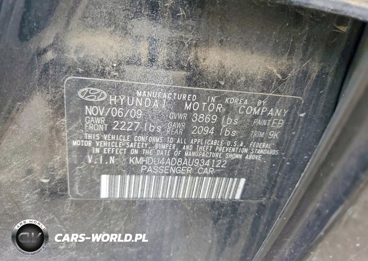 2010 Hyundai Elantra Gls VIN:KMHDU4AD8AU934122 - 12