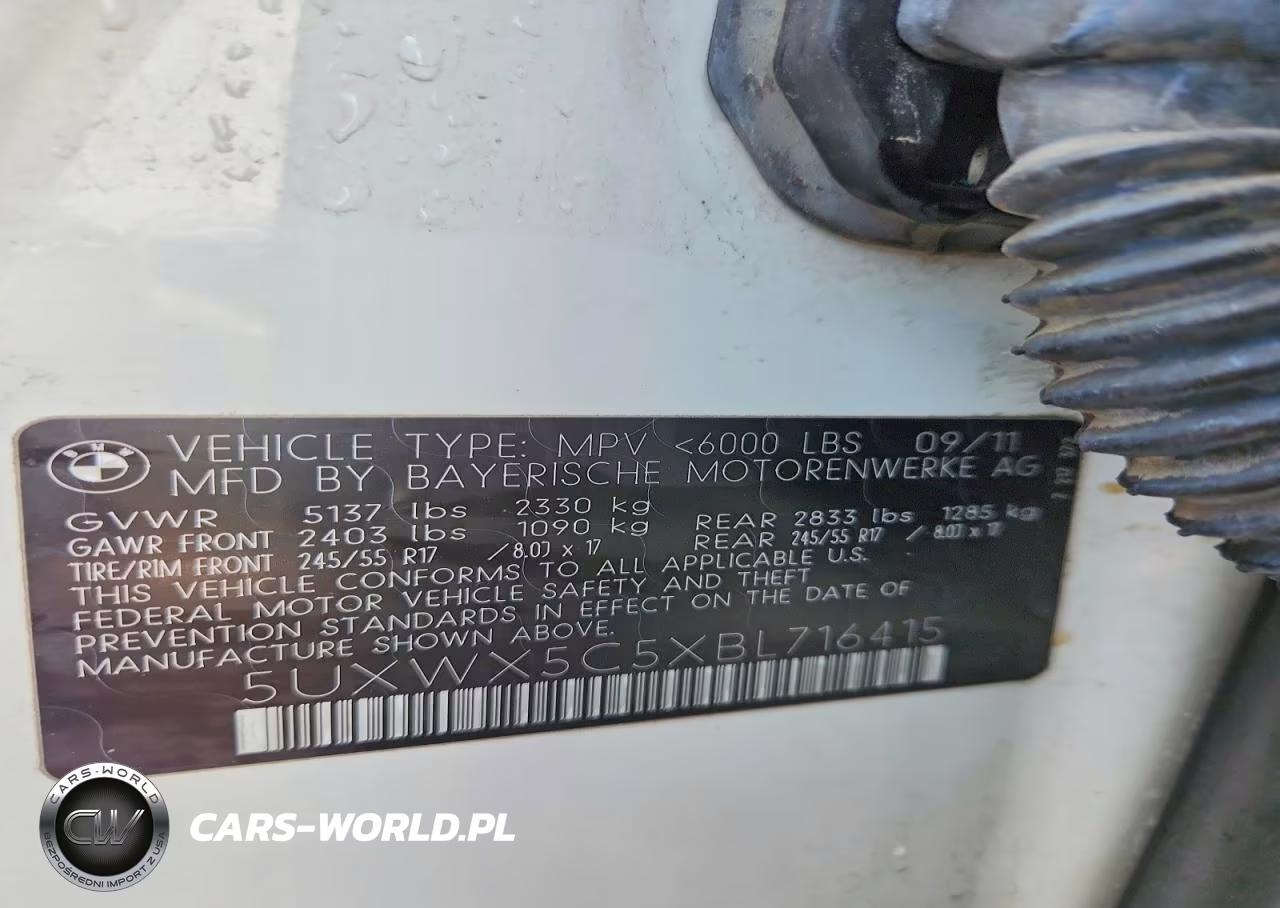 2011 BMW X3 xDrive28I VIN:5UXWX5C5XBL716415 - 13