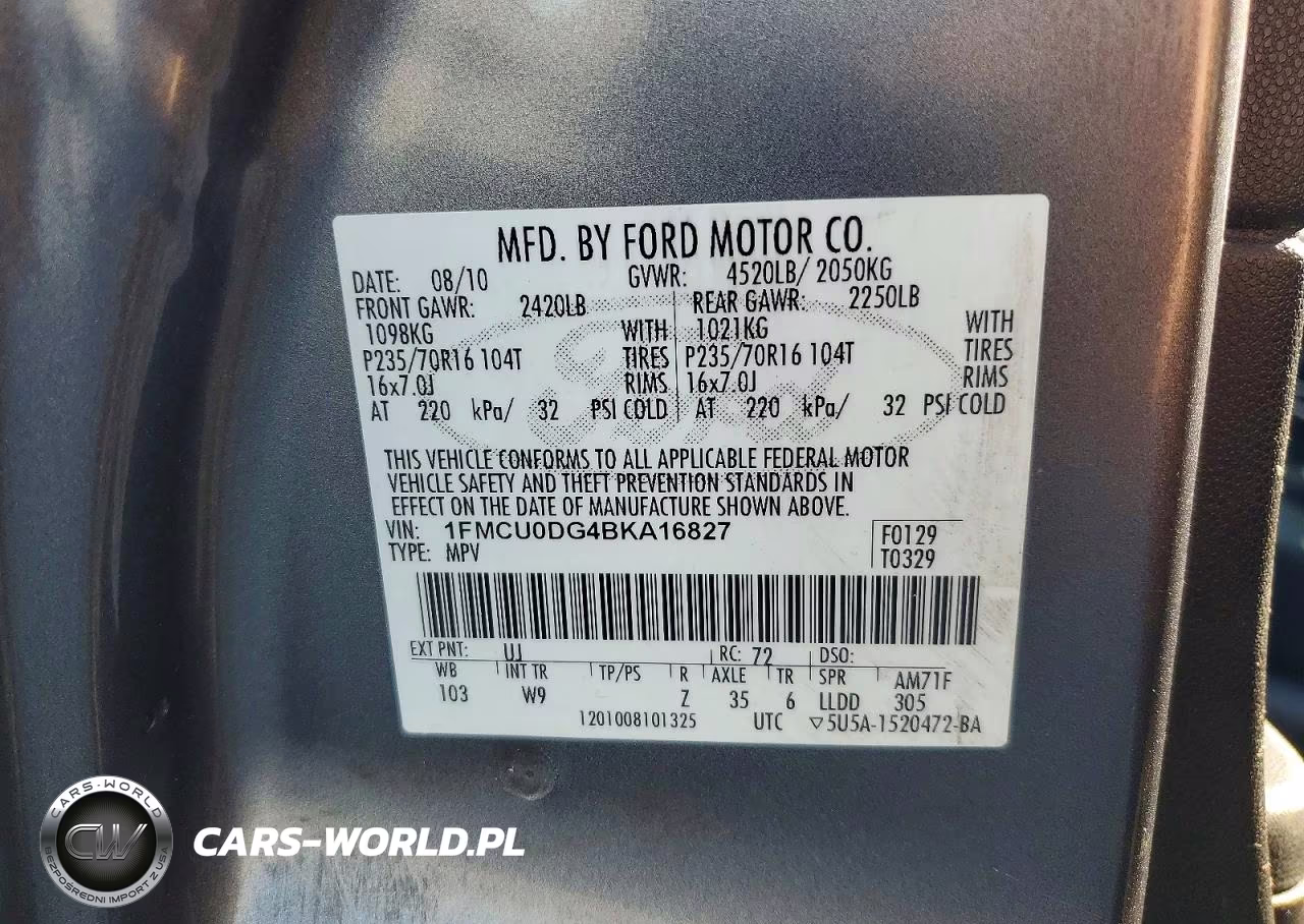 2011 Ford Escape Xlt VIN:1FMCU0DG4BKA16827 - 13