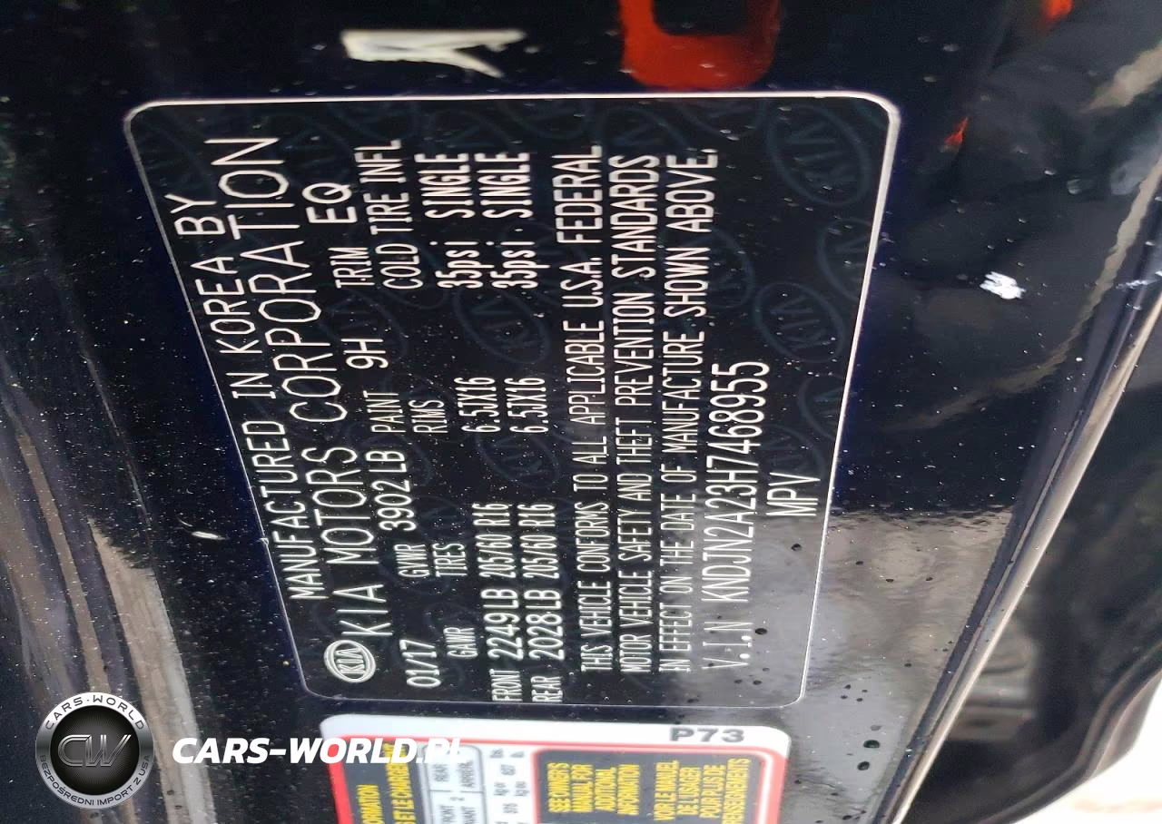2017 Kia Soul Base VIN:KNDJN2A23H7468955 - 12