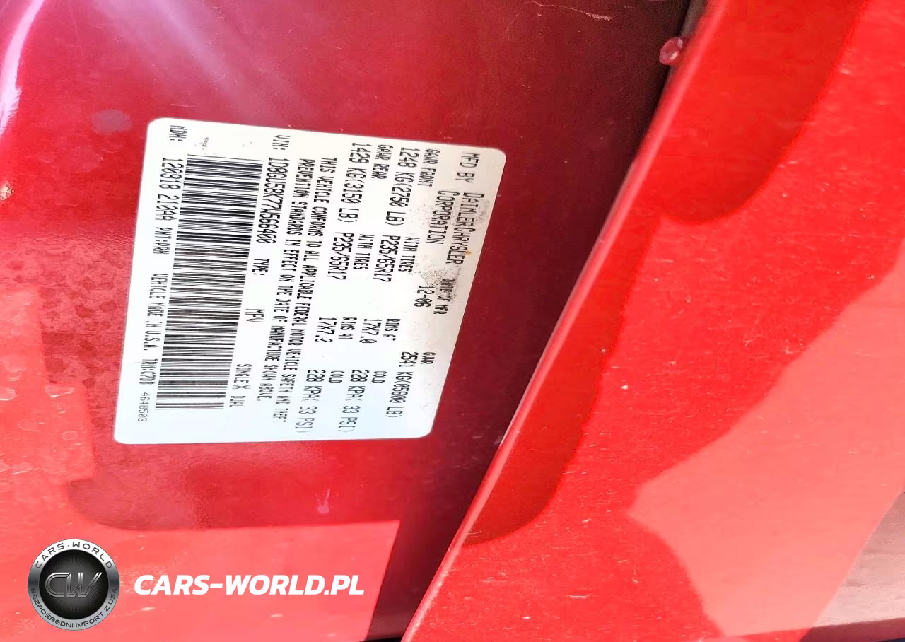 2007 Dodge Nitro Slt VIN:1D8GU58K77W566400 - 12