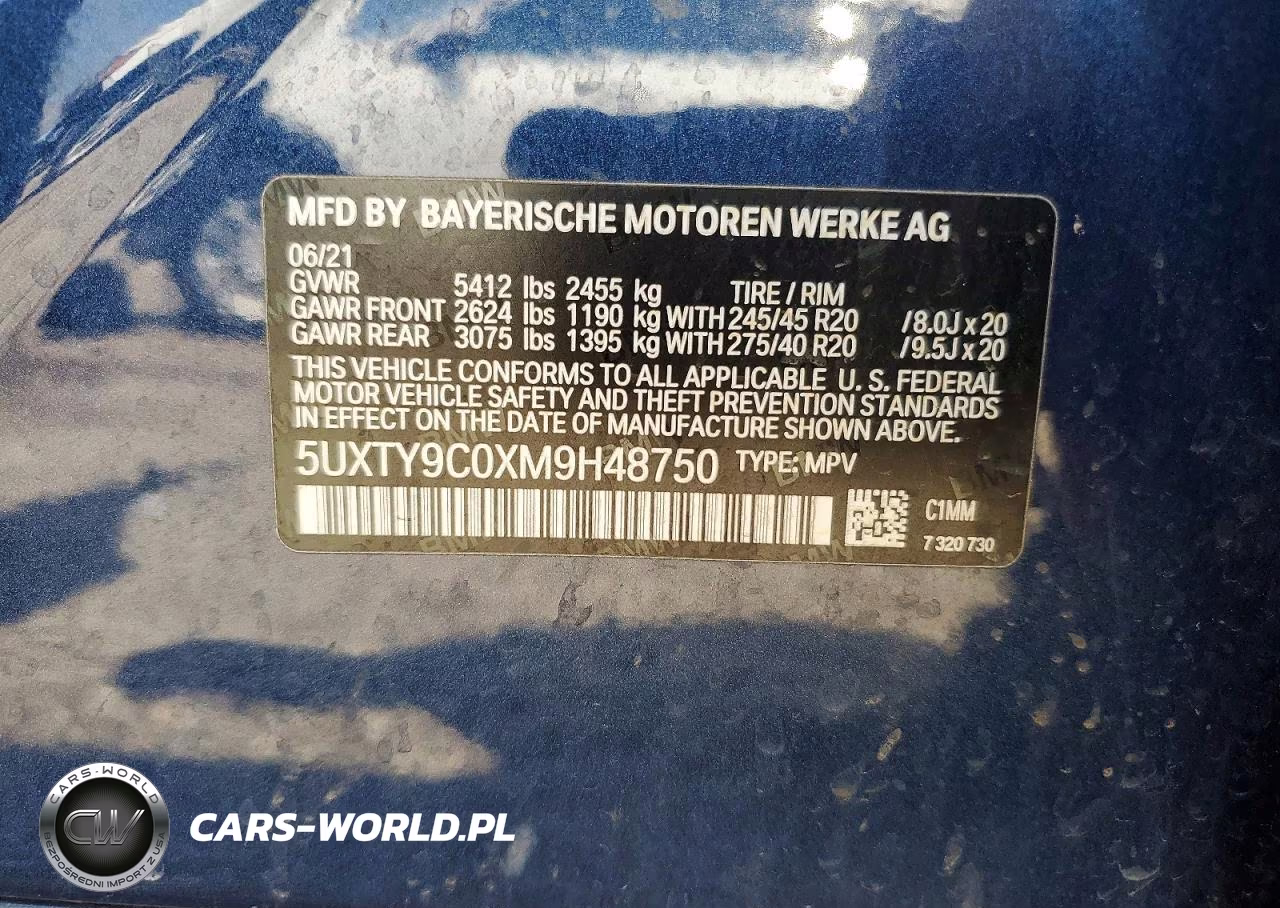 2021 BMW X3 xDrivem40I VIN:5UXTY9C0XM9H48750 - 13