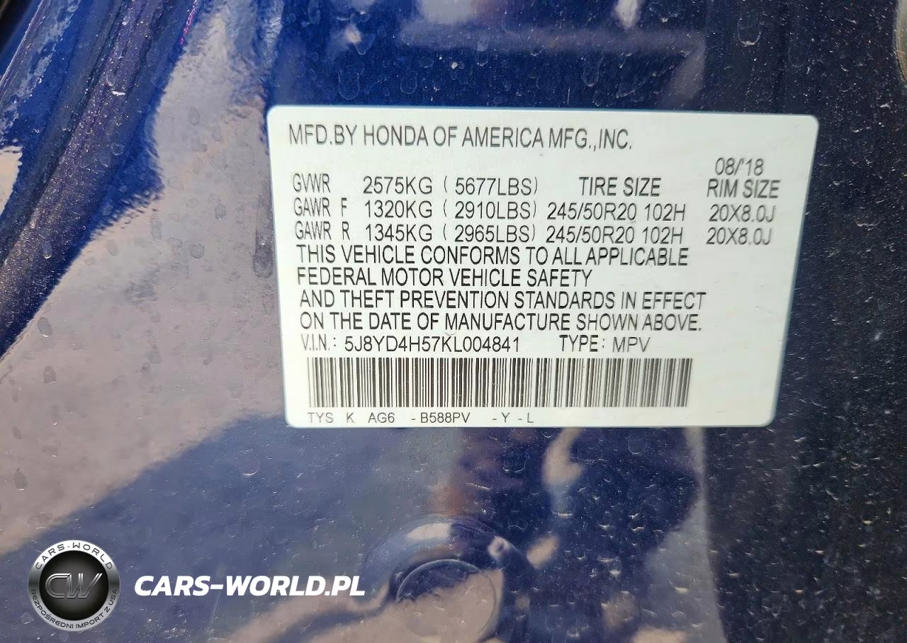 2019 Acura Mdx Technology VIN:5J8YD4H57KL004841 - 13