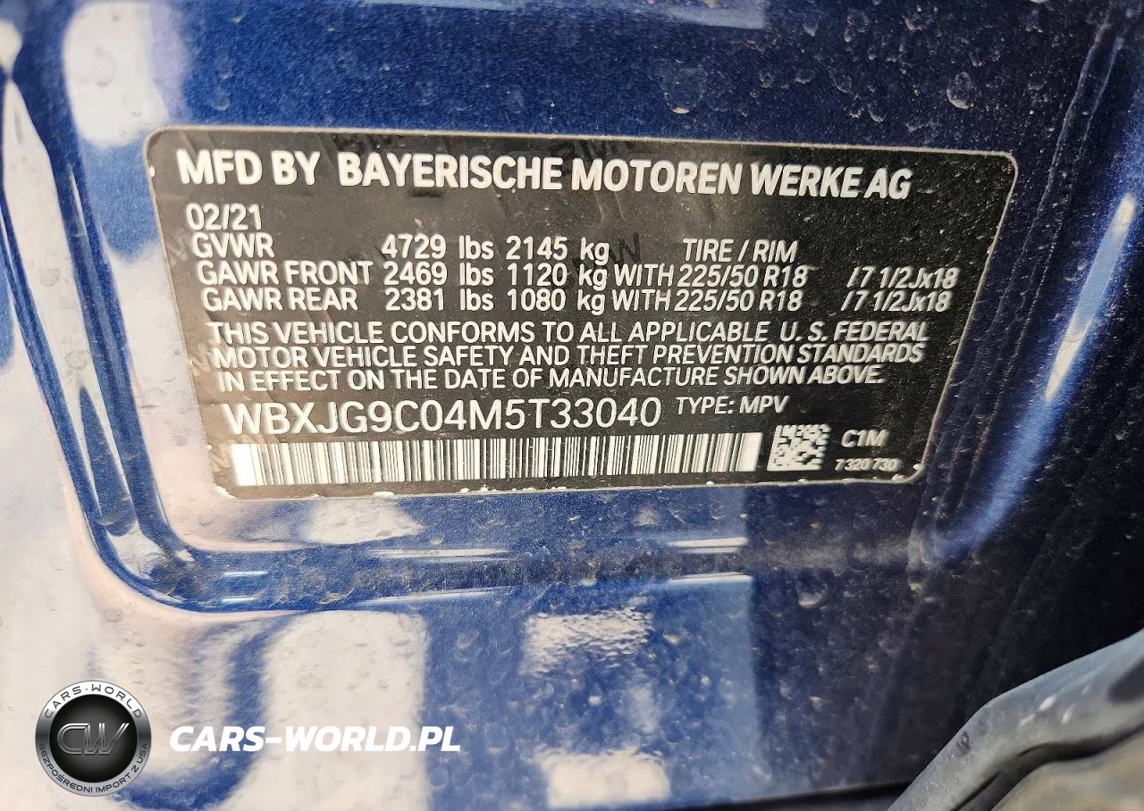2021 BMW X1 xDrive28I VIN:WBXJG9C04M5T33040 - 13