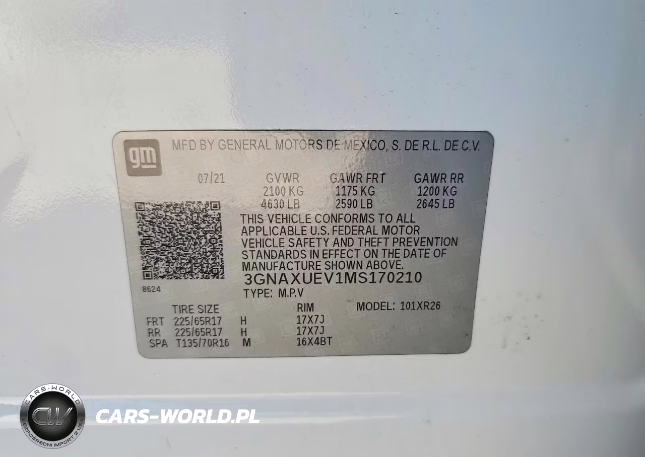 2021 Chevrolet Equinox Lt VIN:3GNAXUEV1MS170210 - 14