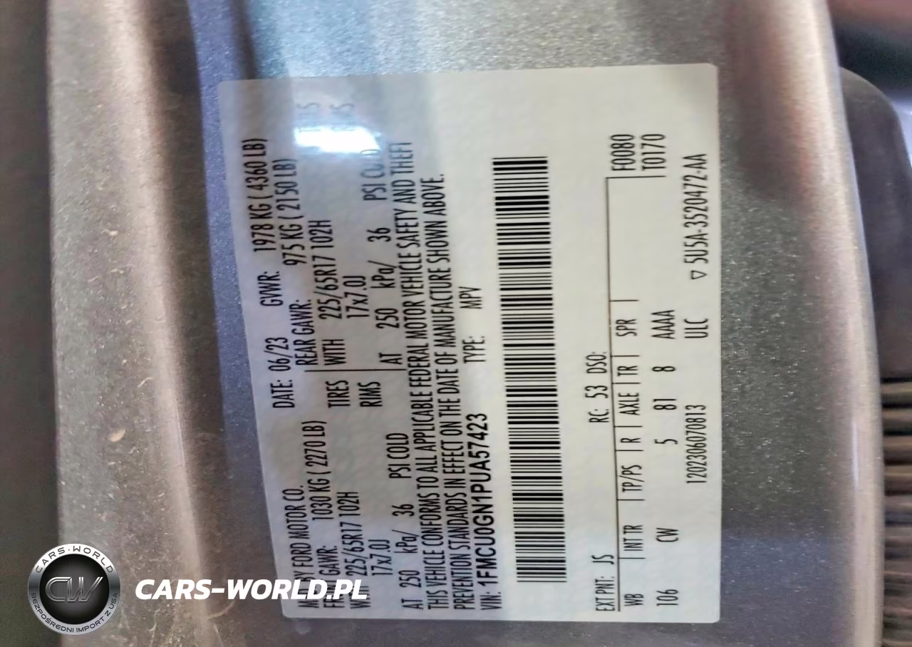 2023 Ford Escape VIN:1FMCU0GN1PUA57423 - 12