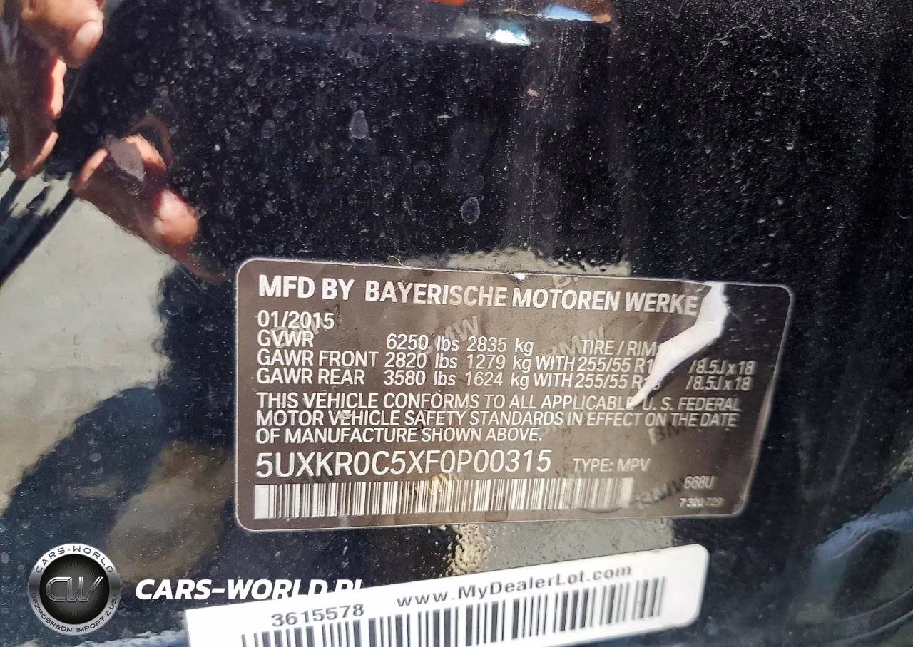 2015 BMW X5 xDrive35I VIN:5UXKR0C5XF0P00315 - 13