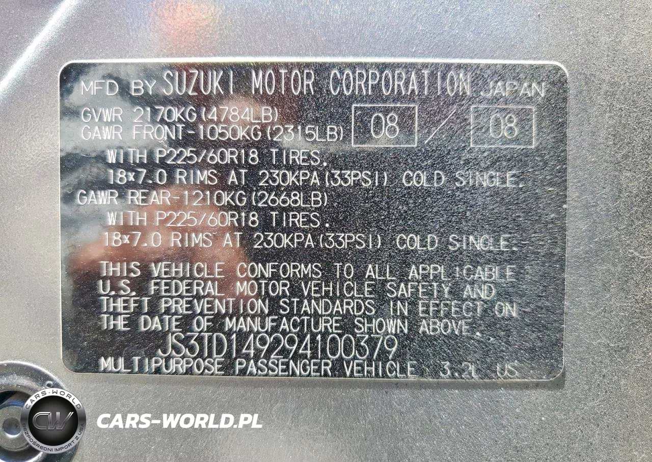 2009 Suzuki Grand Vitara Luxury VIN:JS3TD149294100379 - 14
