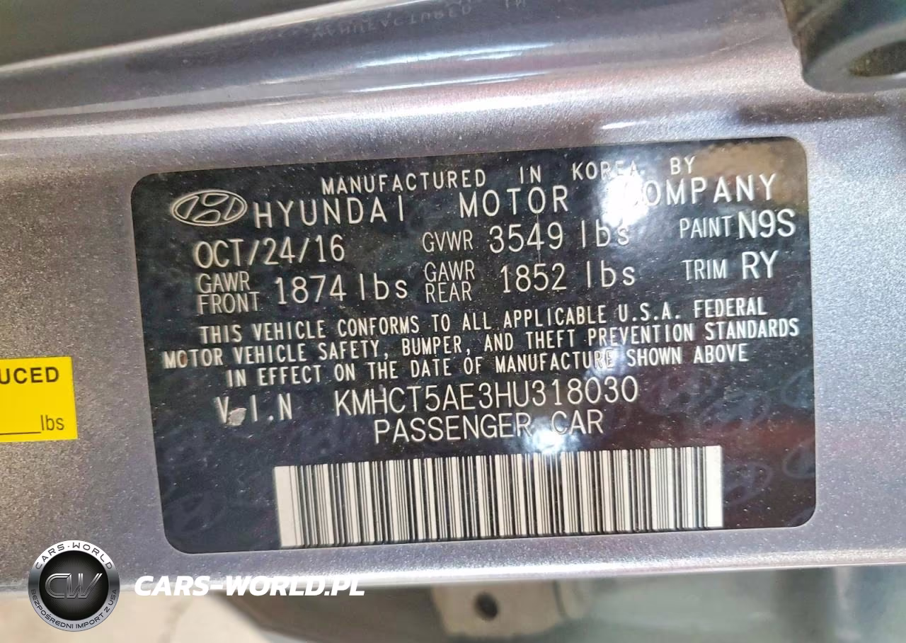 2017 Hyundai Accent Se VIN:KMHCT5AE3HU318030 - 13