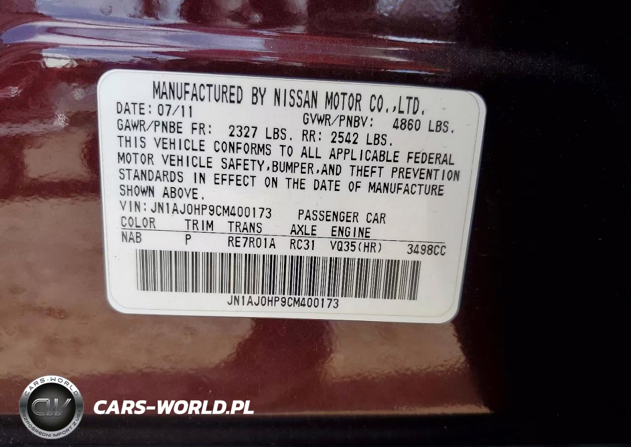 2012 Infiniti Ex35 Base VIN:JN1AJ0HP9CM400173 - 13