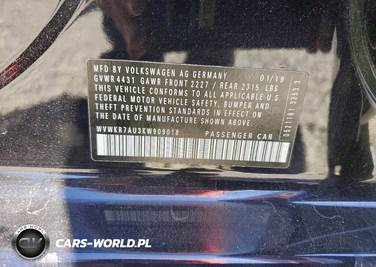 2019 Volkswagen E-Golf Se VIN:WVWKR7AU3KW909018 - 14