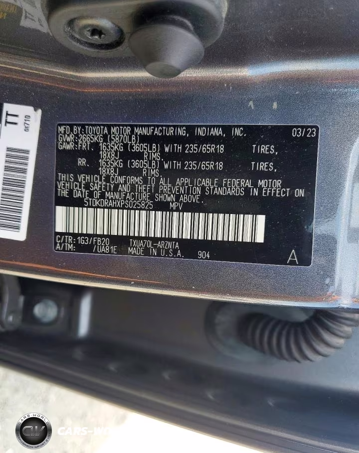 2023 Toyota Highlander Le VIN:5TDKDRAHXPS025825 - 13