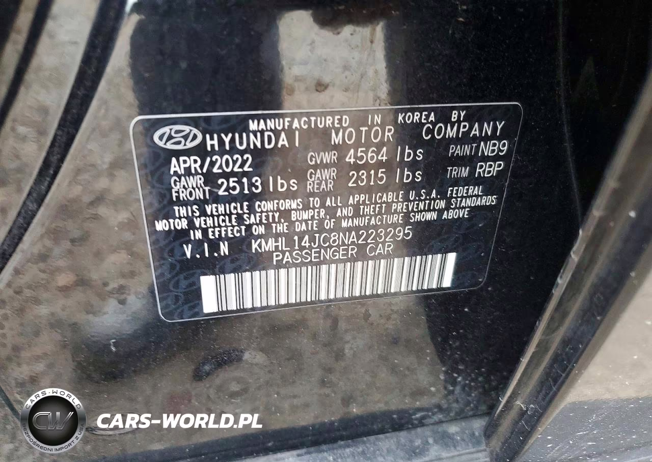 2022 Hyundai Sonata N Line VIN:KMHL14JC8NA223295 - 12