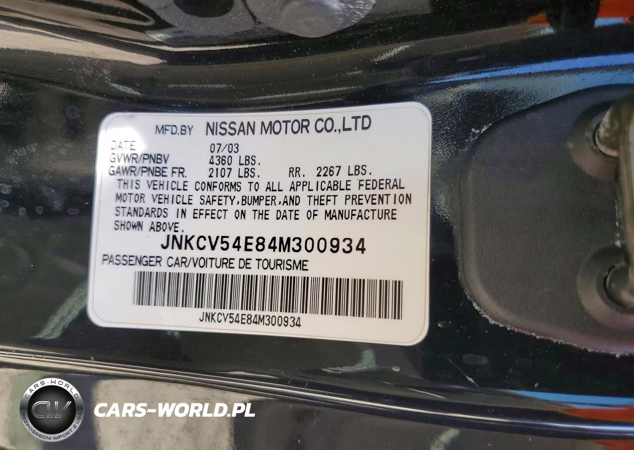 2004 Infiniti G35 Base VIN:JNKCV54E84M300934 - 12