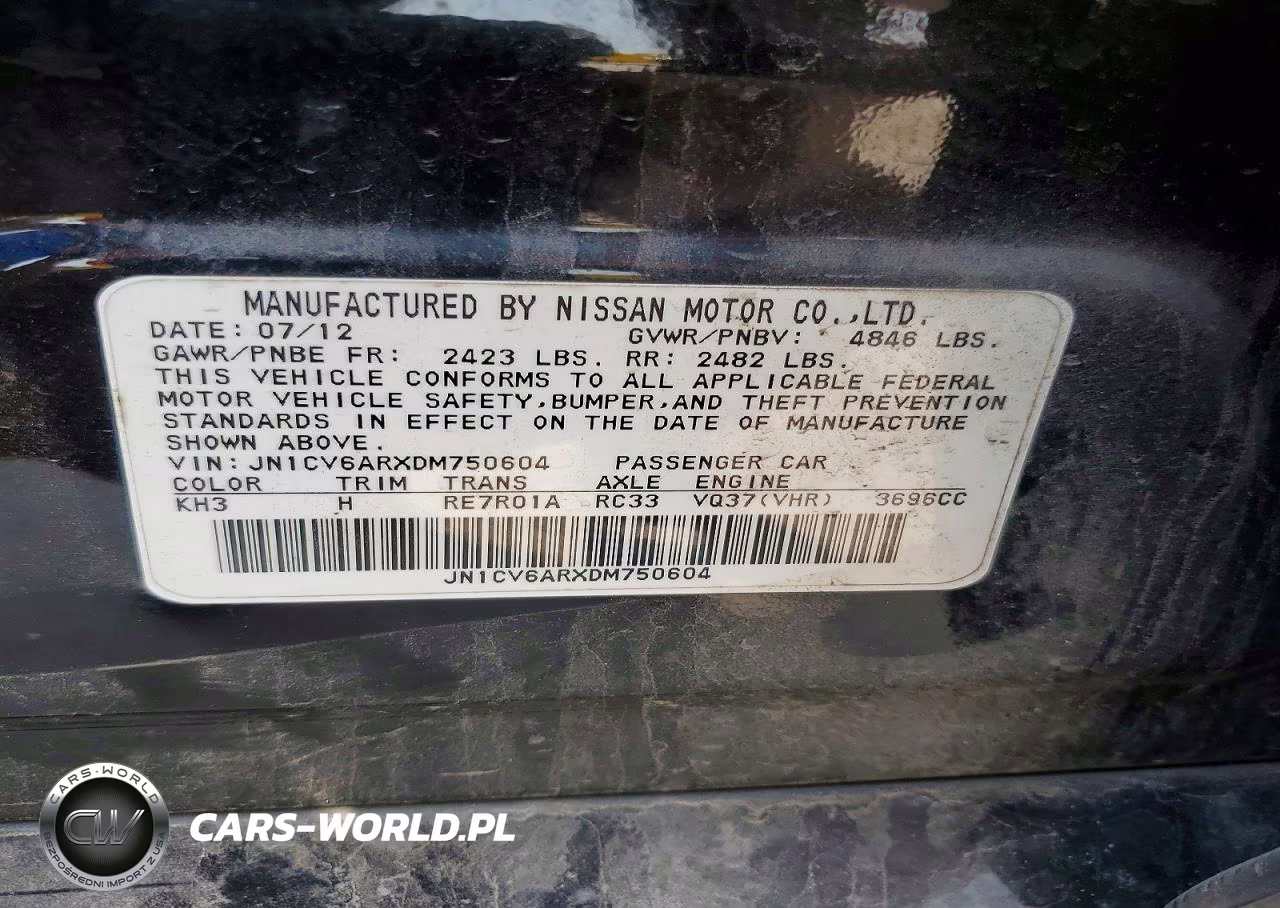 2013 Infiniti G37 Sedan X VIN:JN1CV6ARXDM750604 - 12