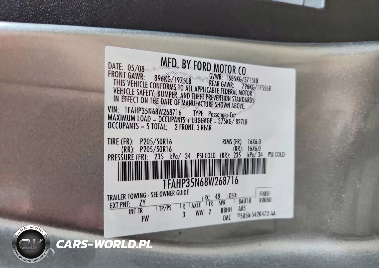 2008 Ford Focus Se VIN:1FAHP35N68W268716 - 12