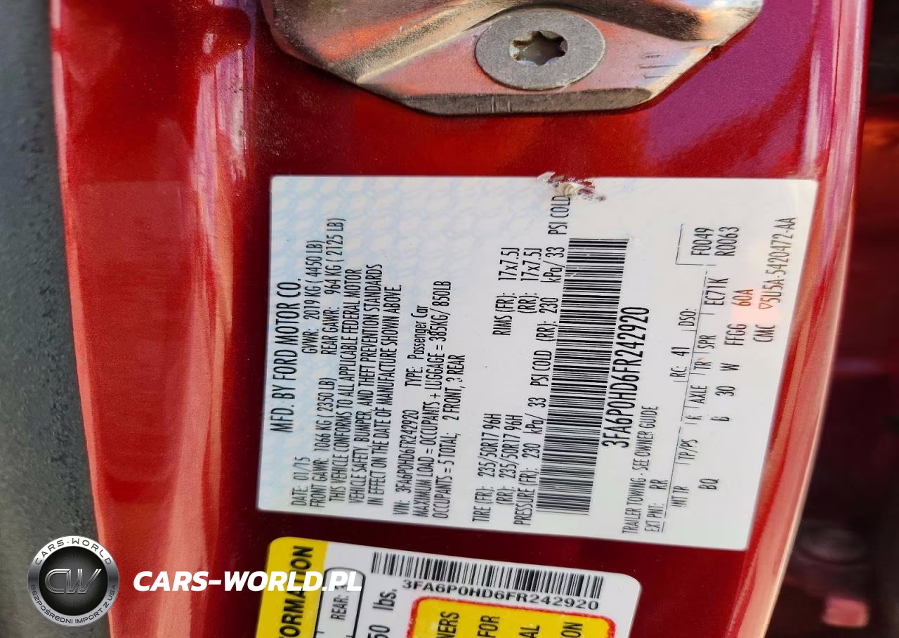 2015 Ford Fusion Se VIN:3FA6P0HD6FR242920 - 13