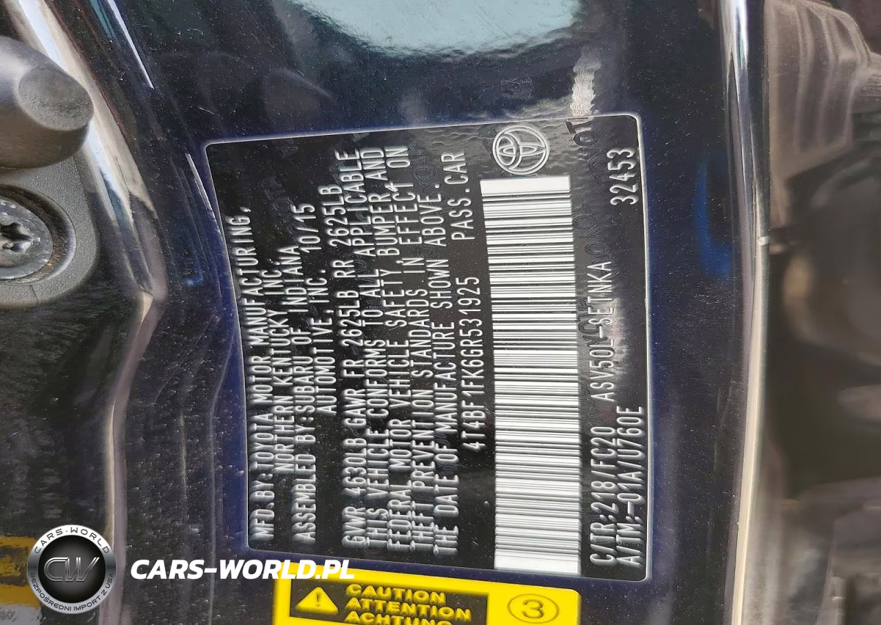 2016 Toyota Camry Le VIN:4T4BF1FK6GR531925 - 12