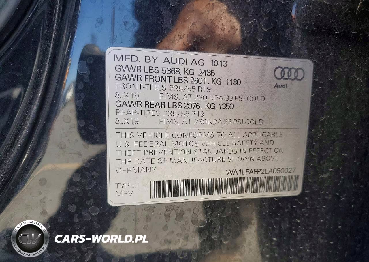 2014 Audi Q5 Premium Plus VIN:WA1LFAFP2EA050027 - 13