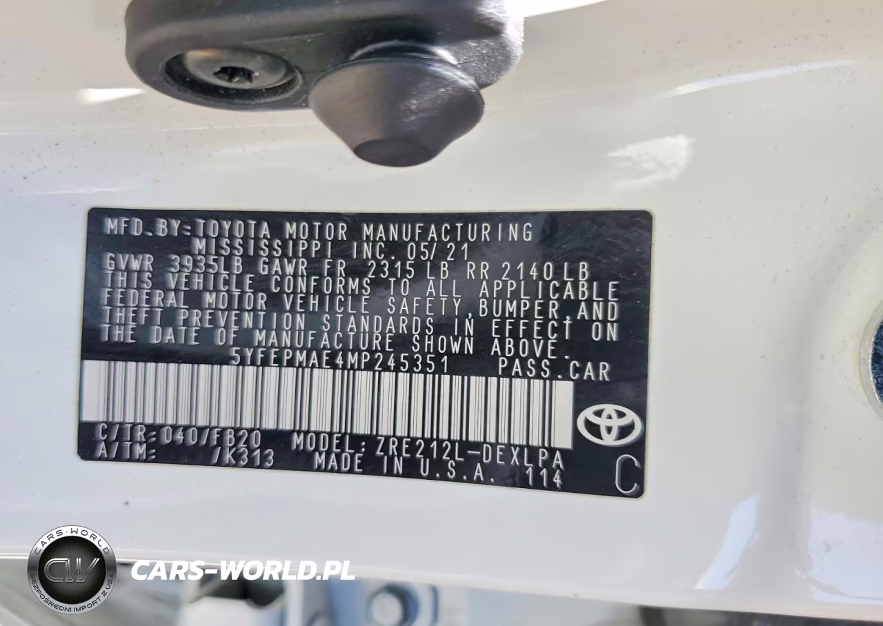 2021 Toyota Corolla Le VIN:5YFEPMAE4MP245351 - 13