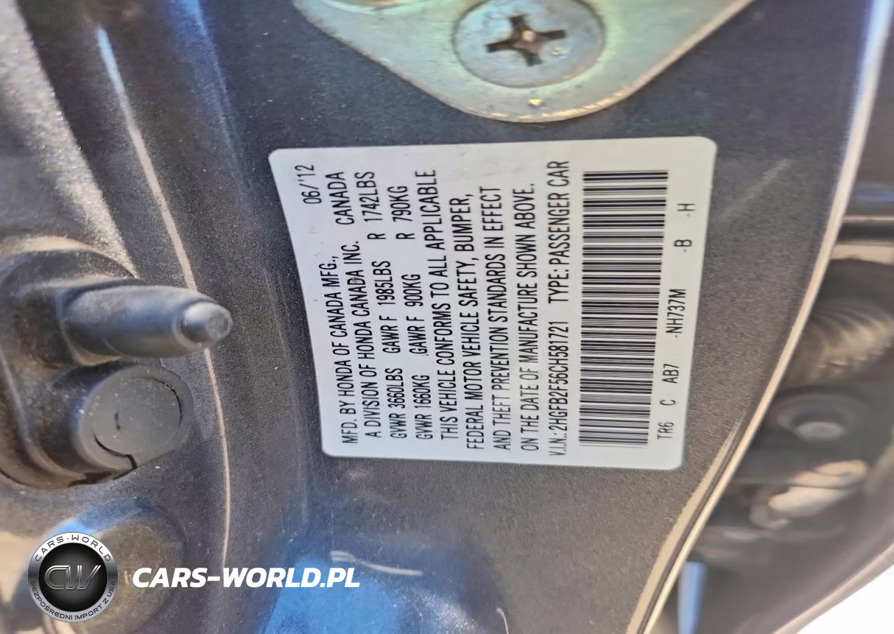 2012 Honda Civic Lx VIN:2HGFB2F56CH581721 - 12
