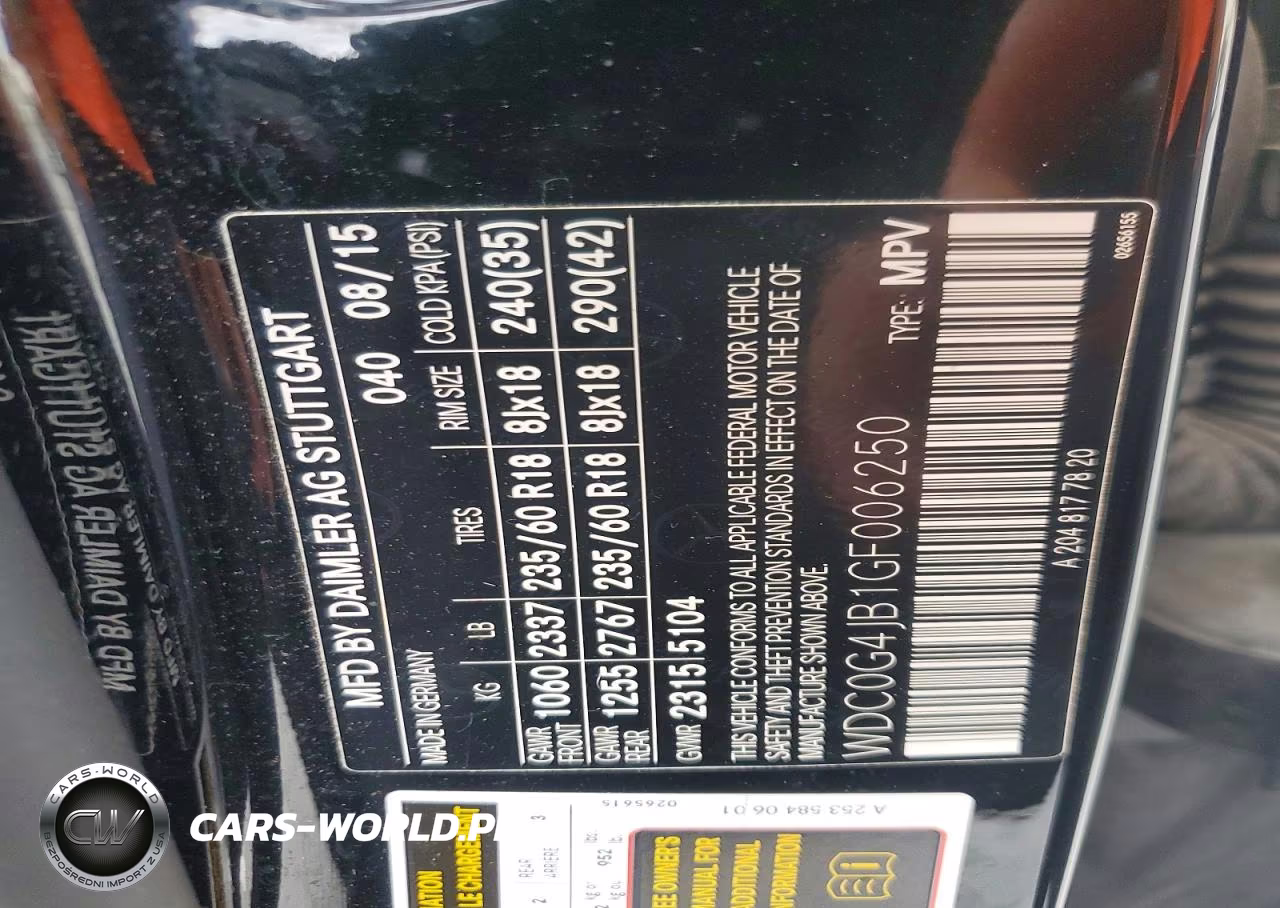 2016 Mercedes-Benz Glc 300 VIN:WDC0G4JB1GF006250 - 12