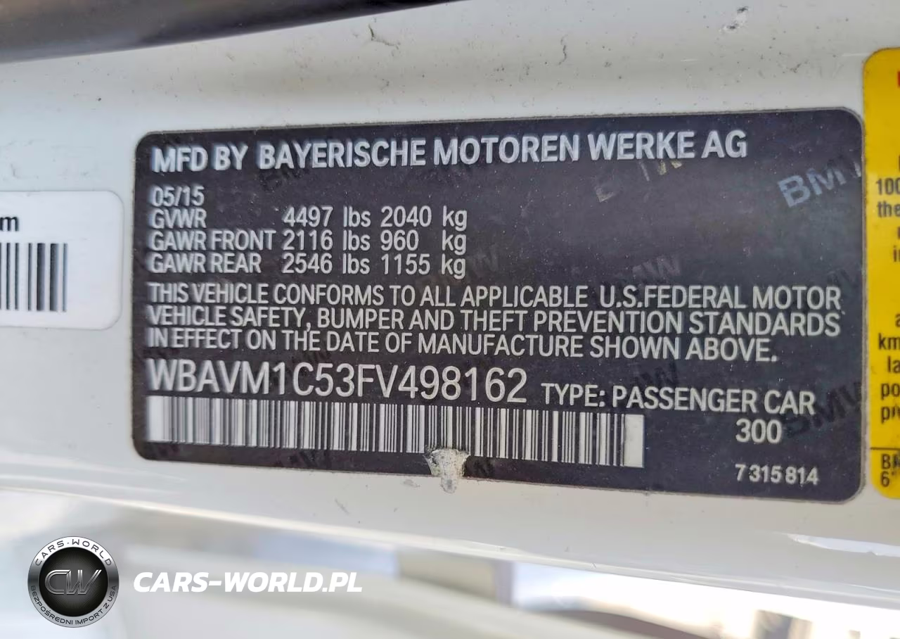 2015 BMW X1 Sdrive28I VIN:WBAVM1C53FV498162 - 14