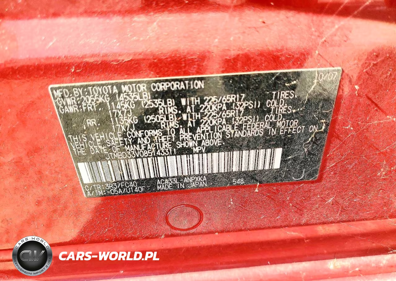 2008 Toyota Rav4 Base VIN:JTMBD33V085143311 - 12