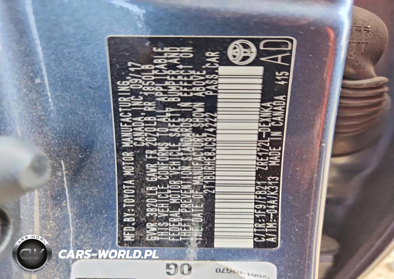 2018 Toyota Corolla Le VIN:2T1BURHE8JC974222 - 13