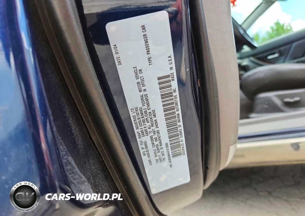 2004 Subaru Legacy Outback Limited VIN:4S3BE686447210300 - 12