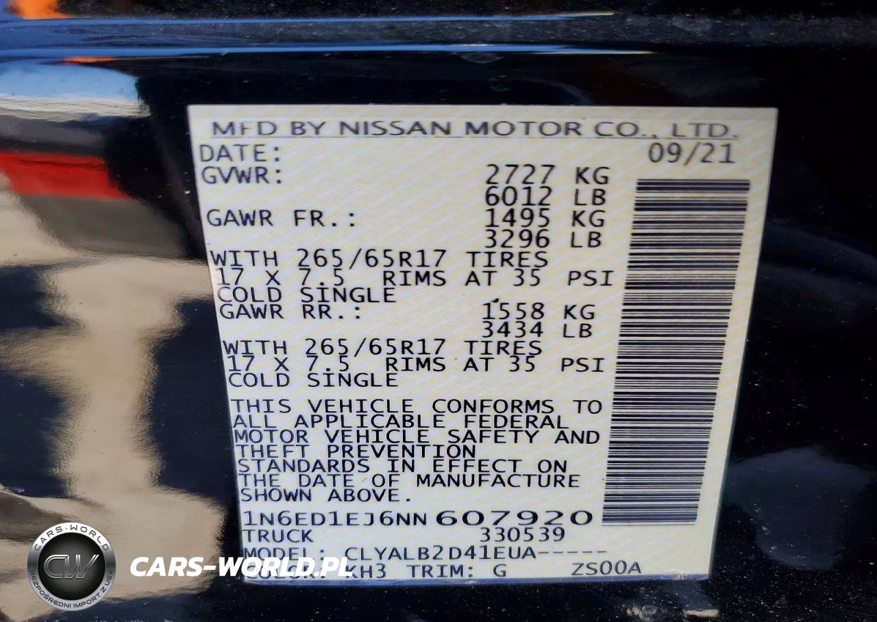 2022 Nissan Frontier Sv VIN:1N6ED1EJ6NN607920 - 12