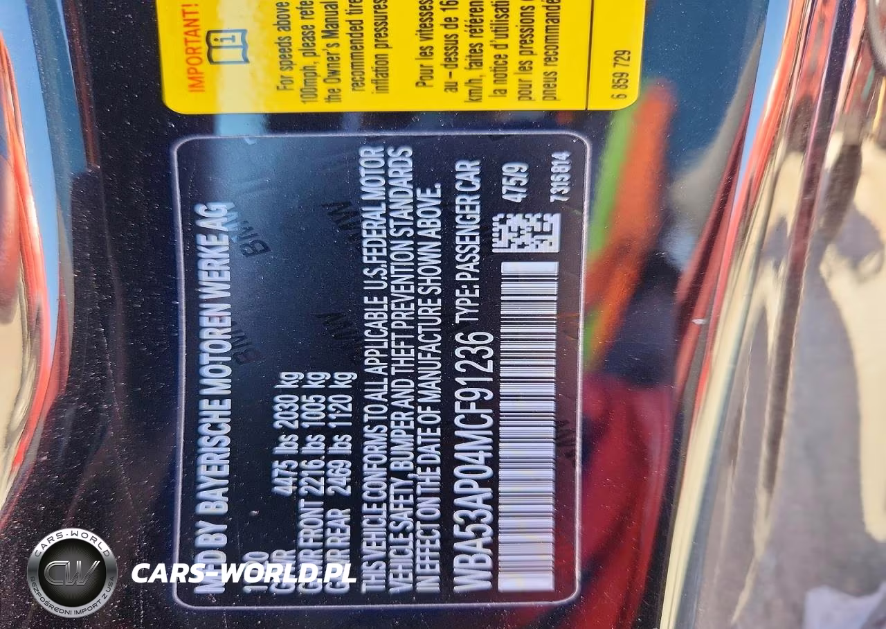 2021 BMW 430I VIN:WBA53AP04MCF91236 - 13