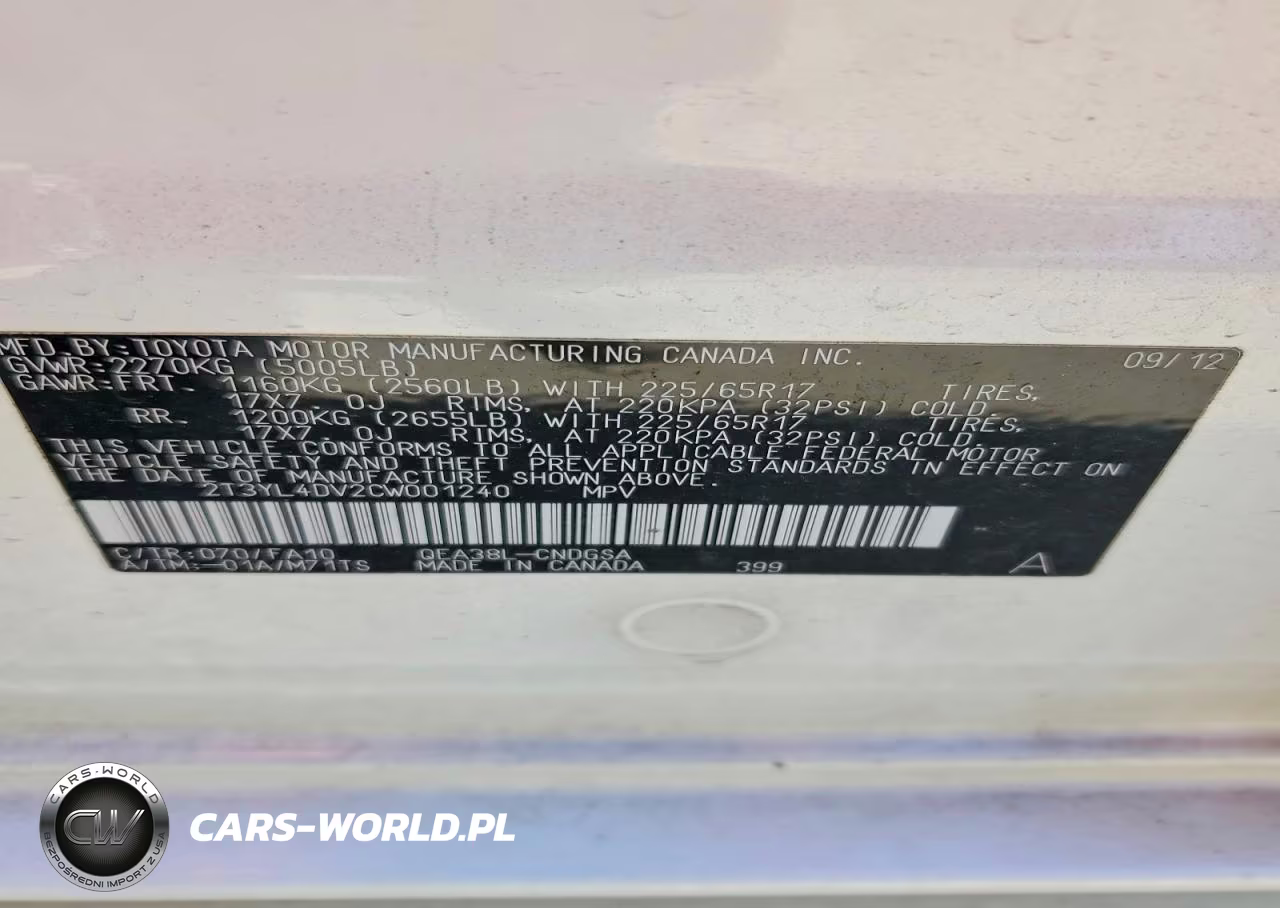 2012 Toyota Rav4 Ev Base VIN:2T3YL4DV2CW001240 - 13