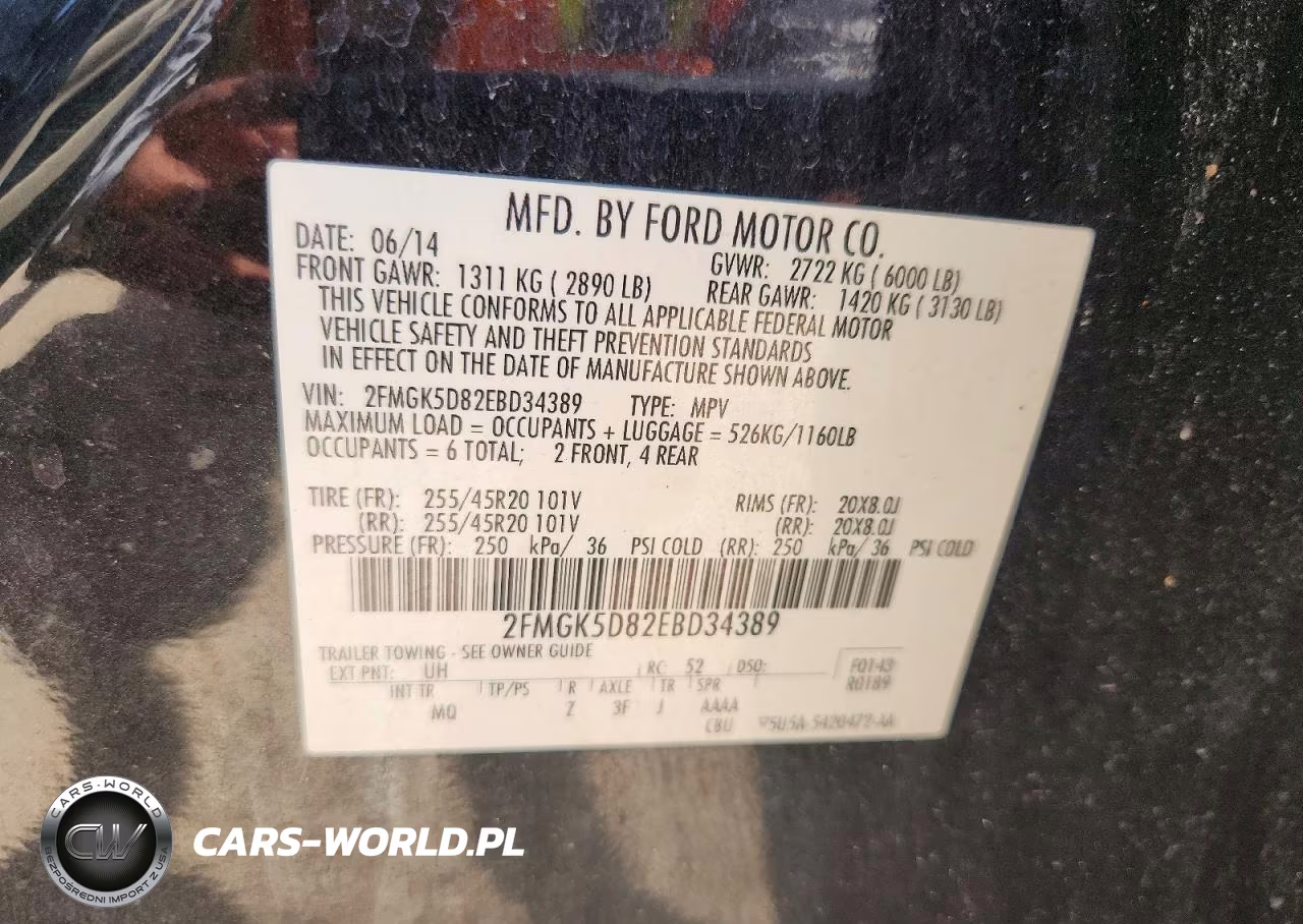 2014 Ford Flex Limited VIN:2FMGK5D82EBD34389 - 13