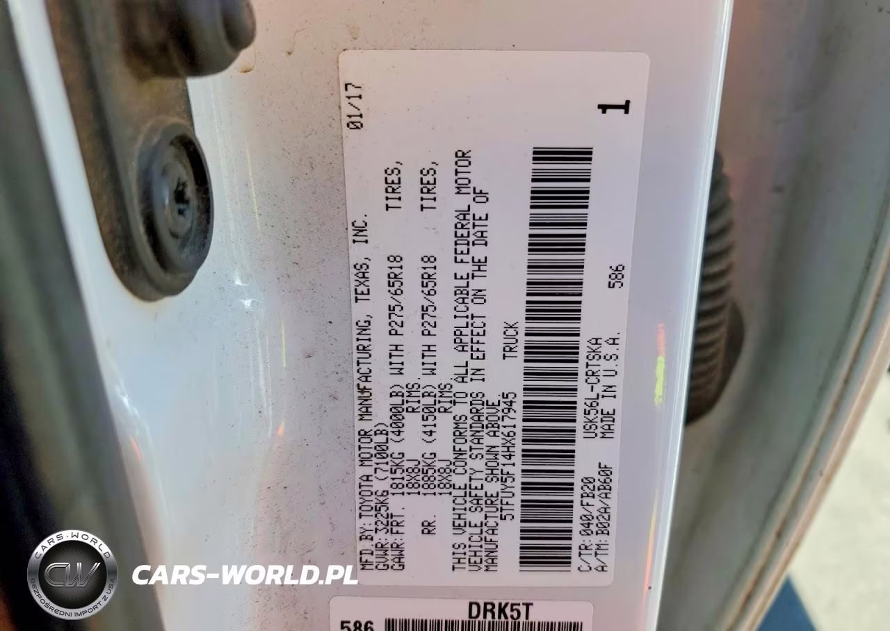 2017 Toyota Tundra Sr5 VIN:5TFUY5F14HX617945 - 12